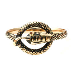 Early Victorian Black Enamel Snake Ring