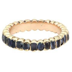 Antique Early Georgian Sapphire Gold Eternity Band