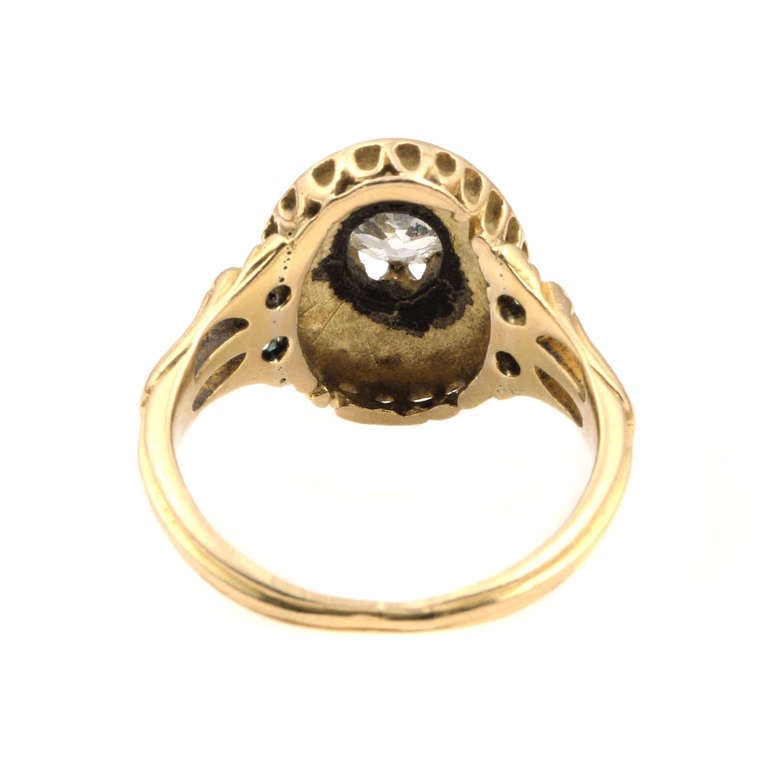 Victorian Era Diamond Cluster Ring In Excellent Condition In Austin, TX