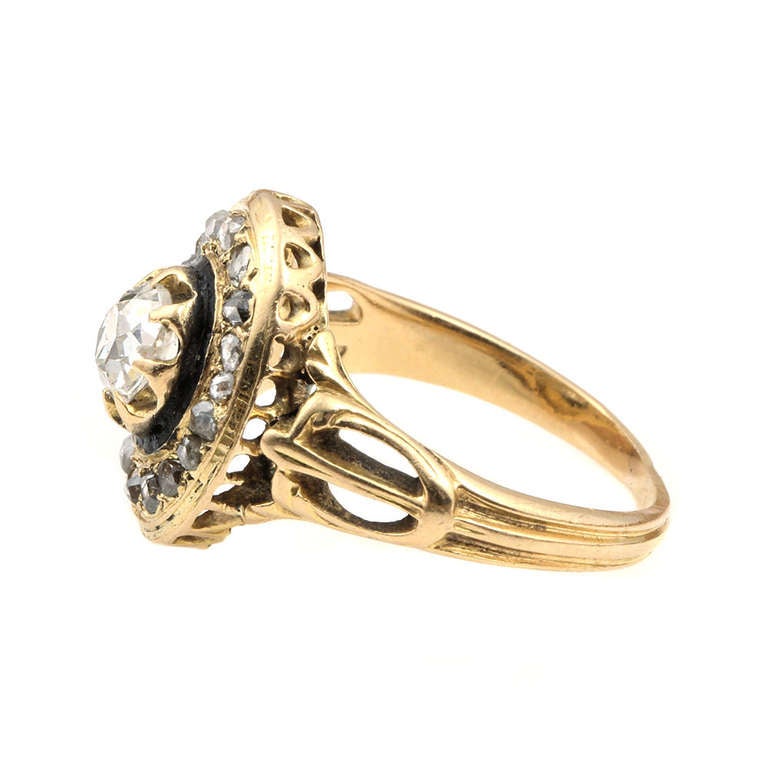 Women's Victorian Era Diamond Cluster Ring
