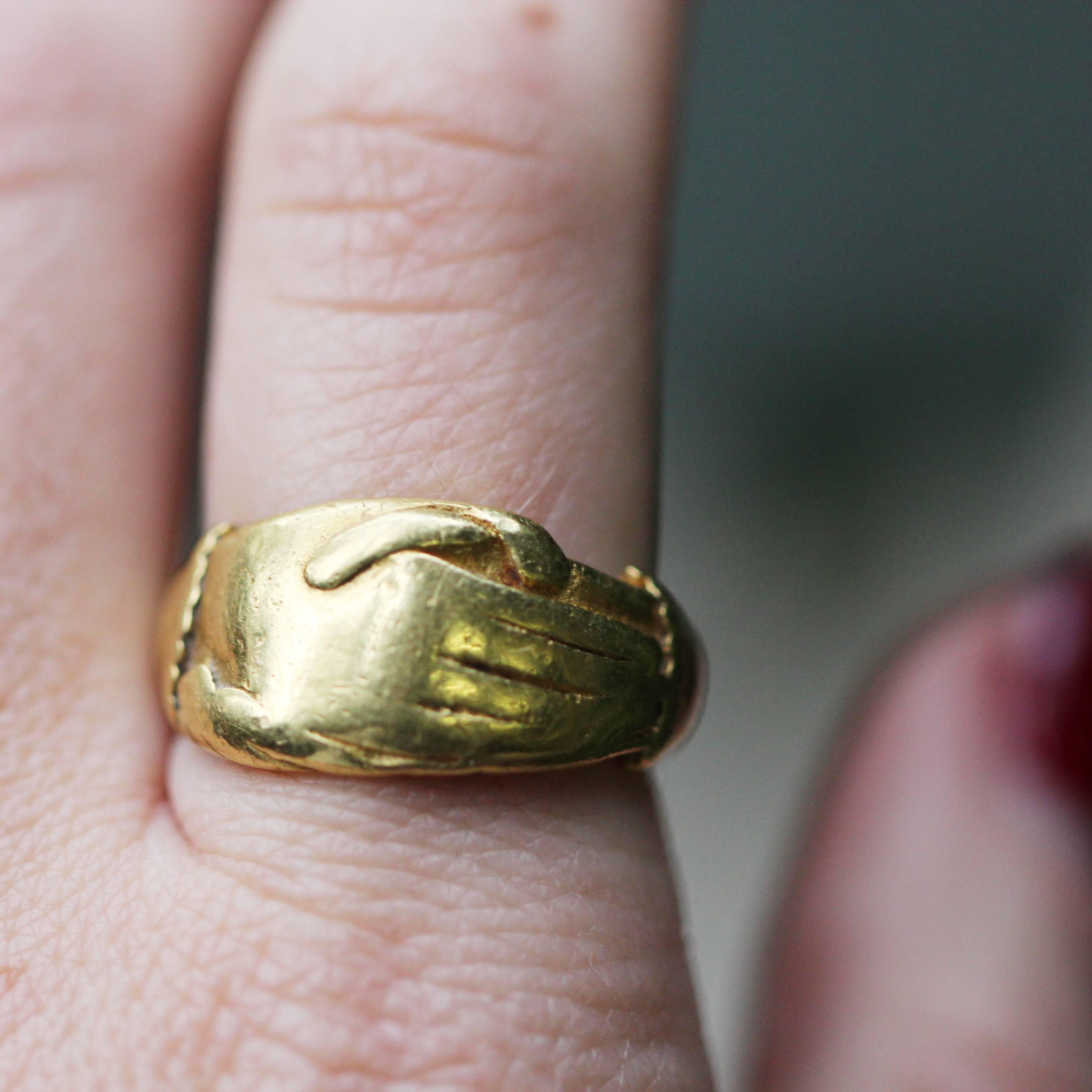 18th Century Gold Fede Ring 1