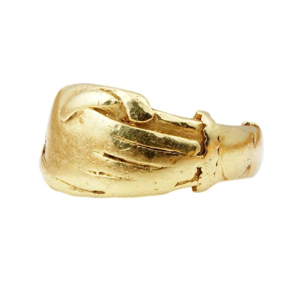 Women's 18th Century Gold Fede Ring