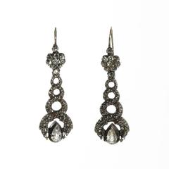 Early Victorian Diamond Snake Earrings