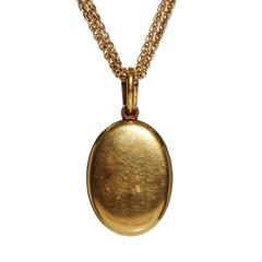French Turquoise Diamond Gold Locket