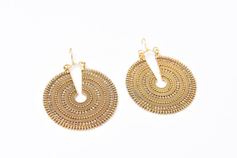Rare and Extraordinary Gold Earrings at 1stDibs