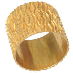 22kt Gold Textured Band