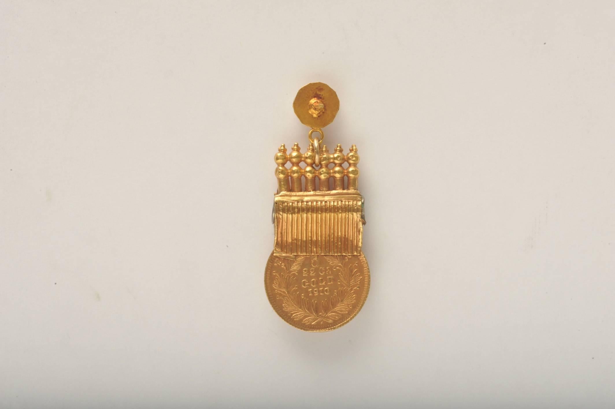 gold coin earring designs