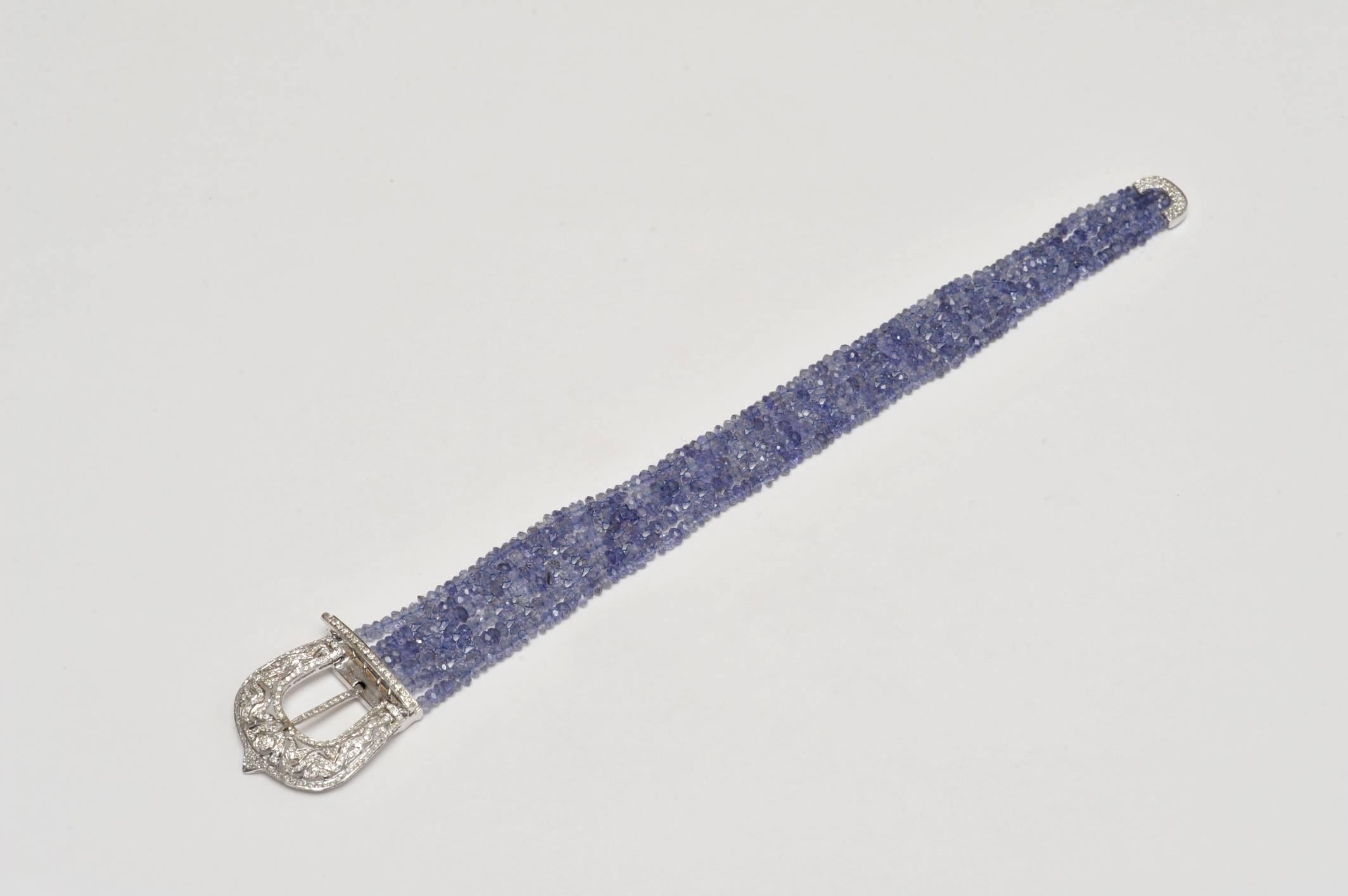 tanzanite bead bracelet