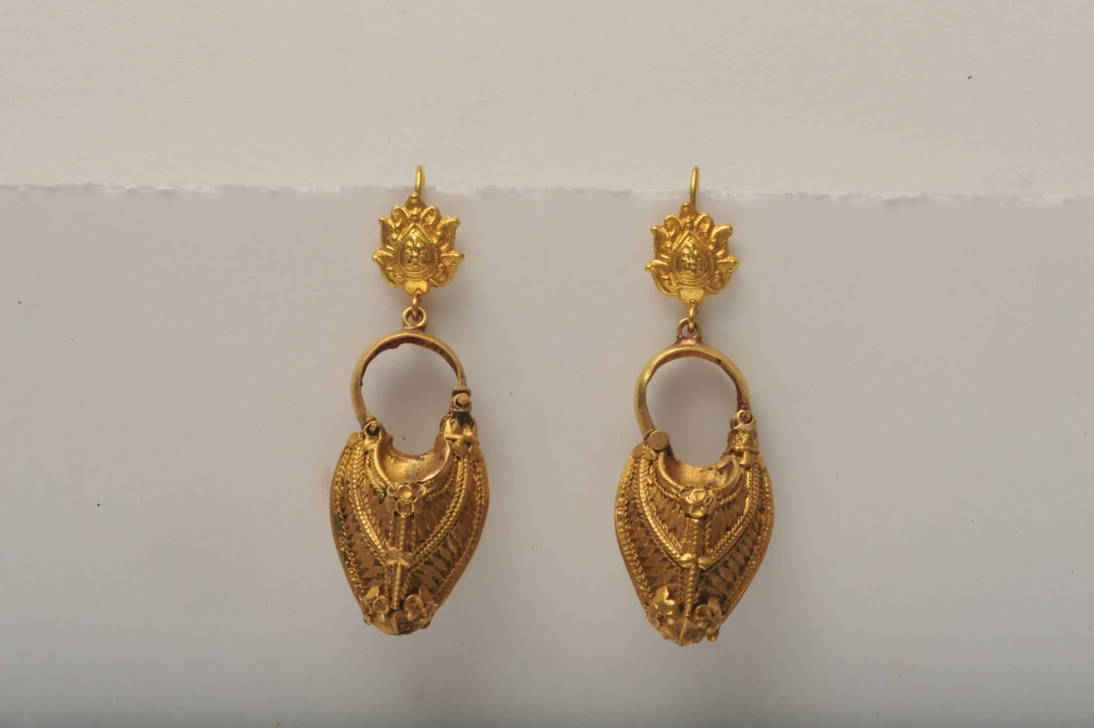 antique indian earrings