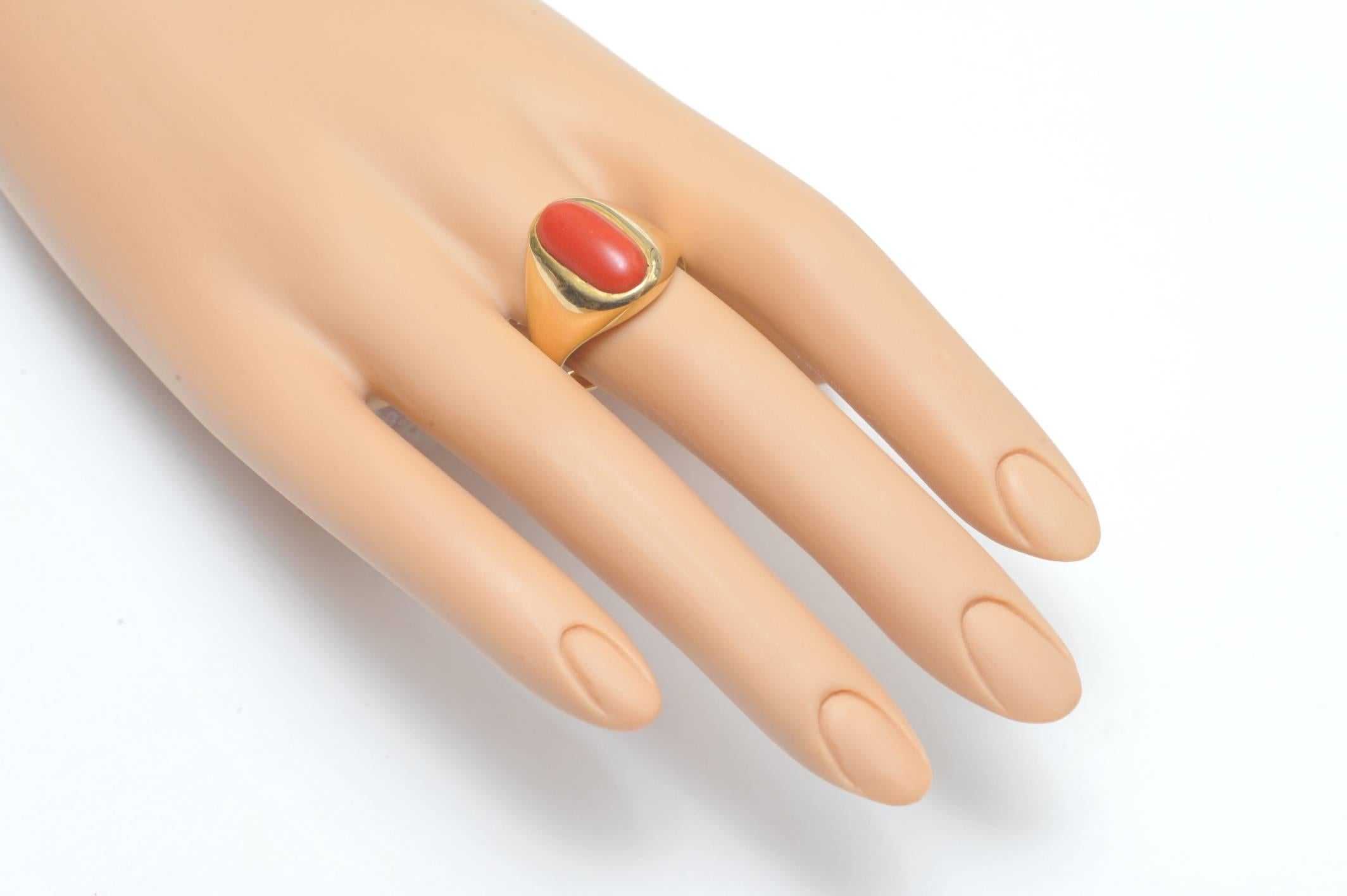 natural coral ring