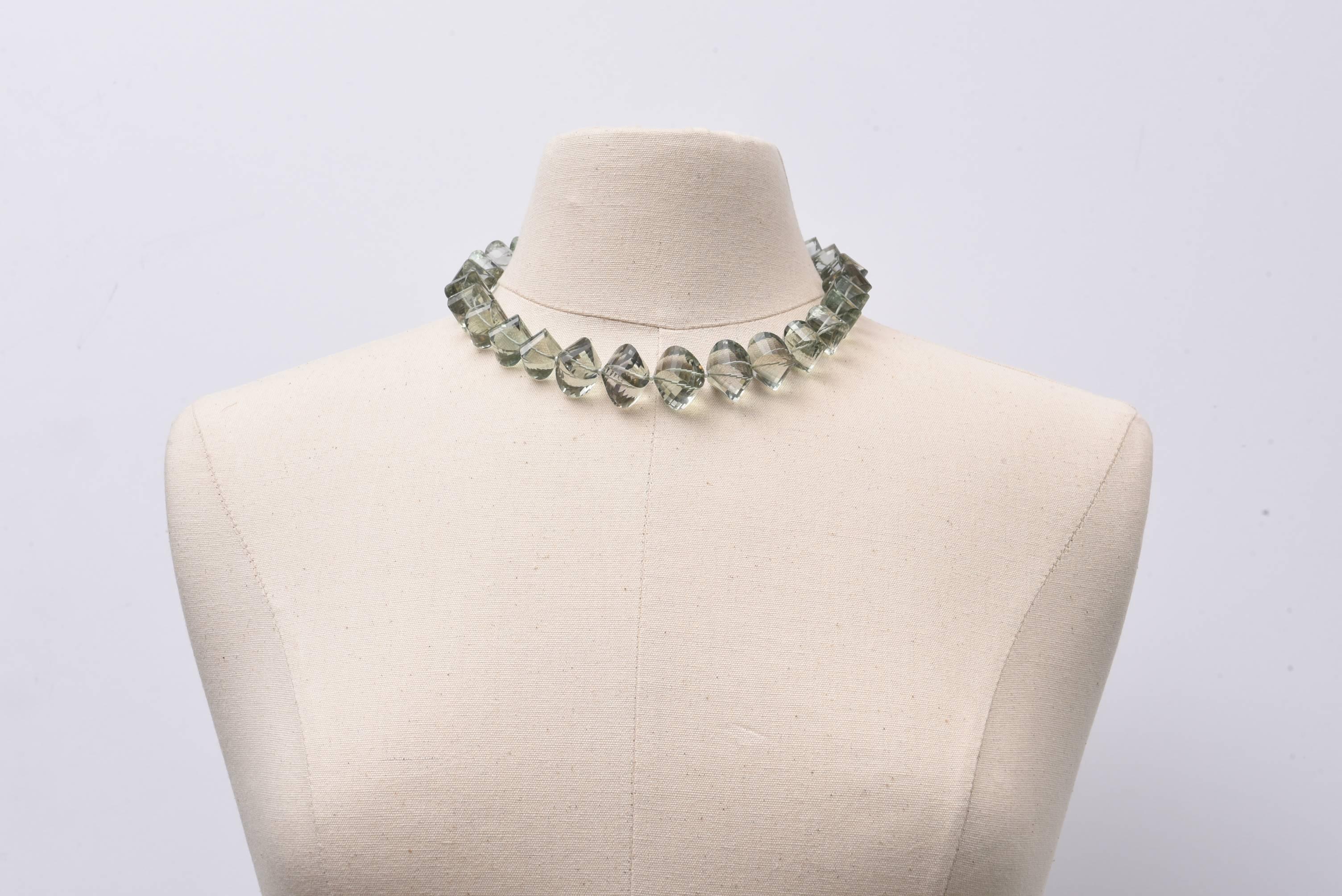 prasiolite necklace