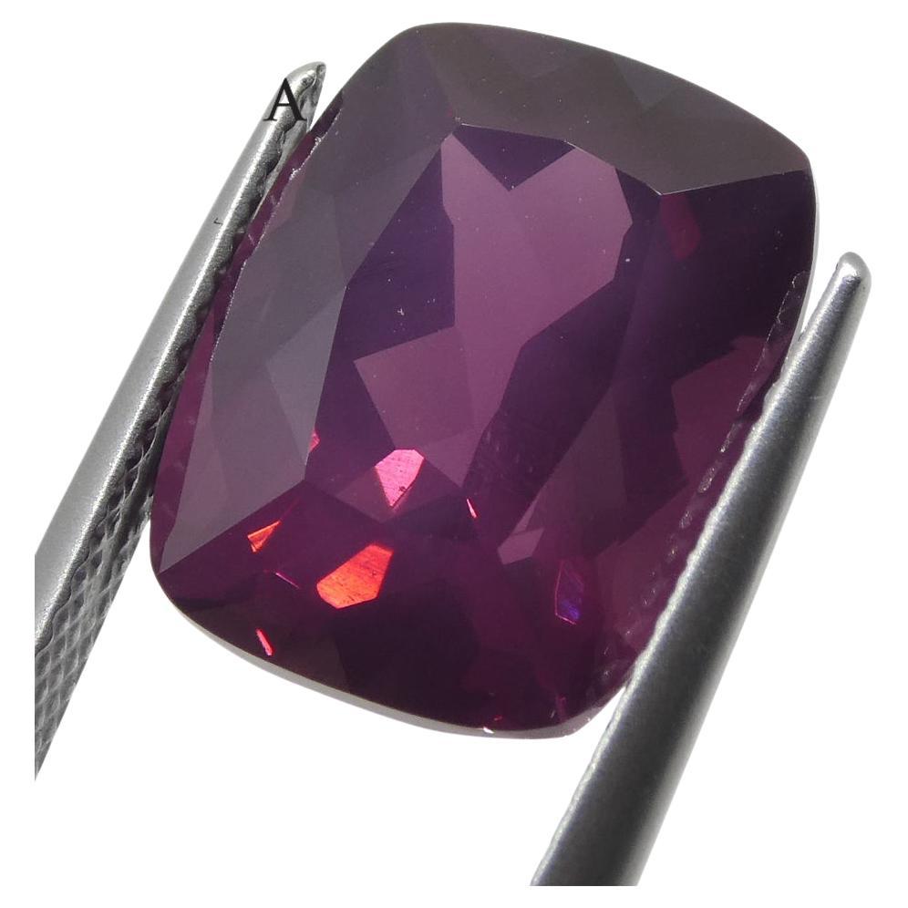 9.98ct Cushion Purple-Red Spinel GIA Certified Tanzania For Sale