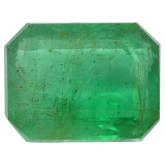 6.45ct Octagonal/Emerald Cut Green Emerald GIA Certified Russia