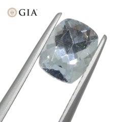 Tourmaline bleue Paraiba coussin de 1,75 carat certifiée GIA du Mozambique