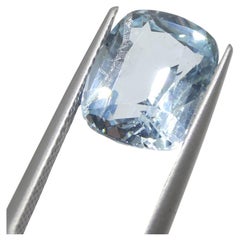 4.37 Carat Cushion Blue Aquamarine from Brazil