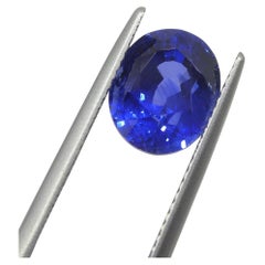 Saphir bleu ovale de 5.62 carats certifié GIA, Sri Lanka