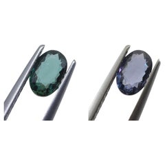 0.75ct Oval Blue-Green to Purple Alexandrite GIA Certified India