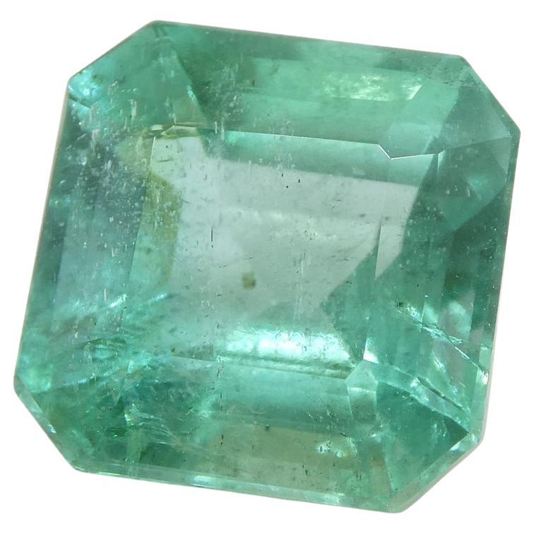 4.01ct Octagonal/Emerald Cut Green Emerald GIA Certified Zambia For Sale