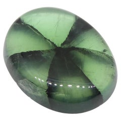 3.21ct Oval Green And Black Trapiche Emerald GIA Certified Colombia