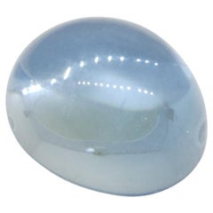 Cabujón ovalado de aguamarina azul de Brasil, 3.36 ct