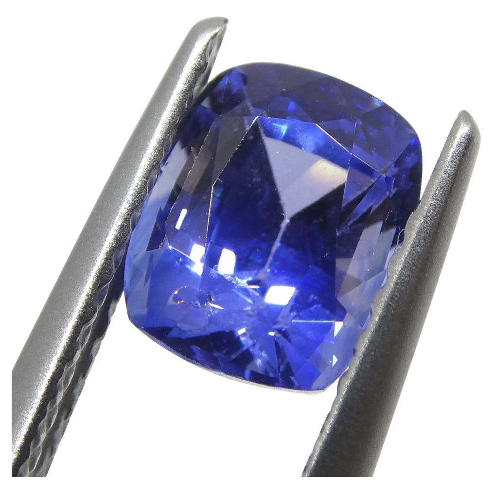 Zafiro azul en cojín de 1.46 ct Certificado GIA Sri Lanka