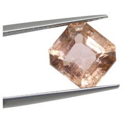 Tourmaline rose du Brésil, taille émeraude, 6,52ct