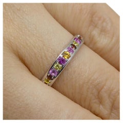 Used 0.79ct Sapphire Starry Night Wedding Ring set in 14k White Gold