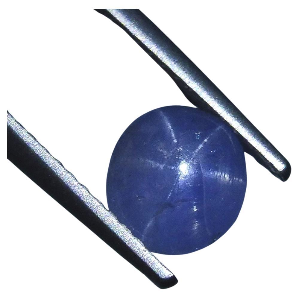 Saphir étoilé ovale de 1.72 carats
