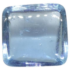 2.73ct Square Sugarloaf Cabochon Blue Aquamarine from Brazil