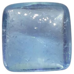4.92ct Square Sugarloaf Cabochon Bleu Aquamarine du Brésil
