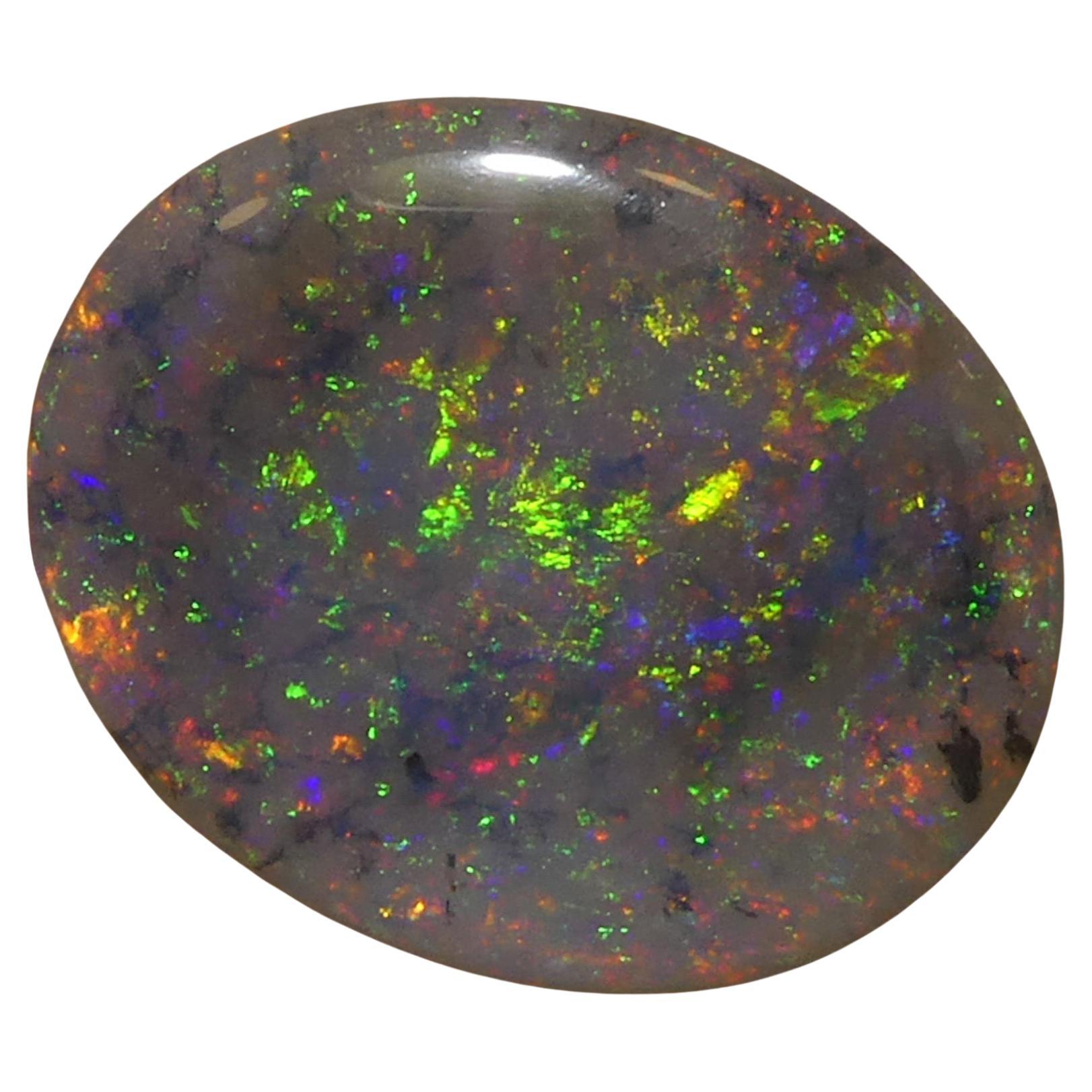 1.63ct Oval Cabochon Gray Opal from Australia