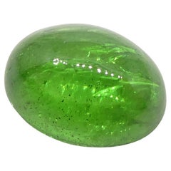 Granato ovale cabochon di tsavorite verde del Kenya, 2.06ct, non riscaldato