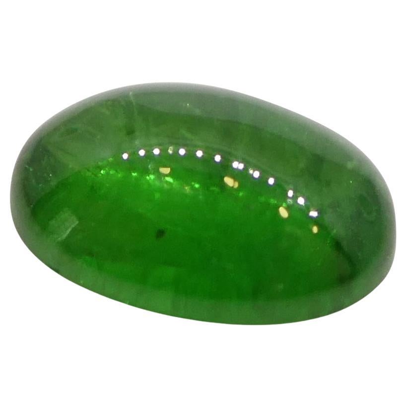 2.35 Karat ovaler Cabochon Grüner Tsavorit Granat aus Kenia, unerhitzt für Damen oder Herren im Angebot