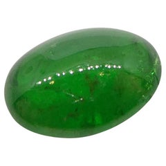 1.6 Karat ovaler Cabochon Grüner Tsavorit Granat aus Kenia, unerhitzt