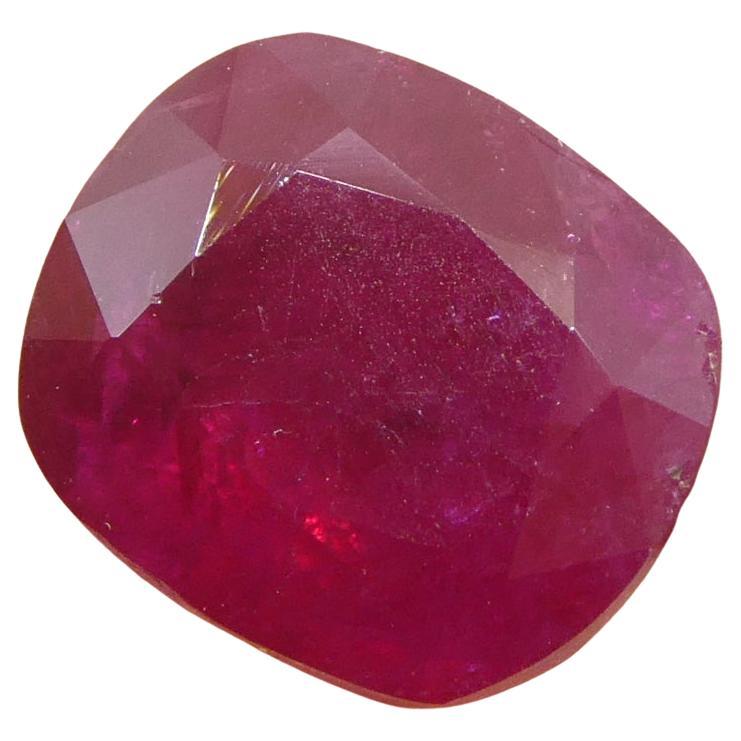 2.06ct Cushion Red Ruby GIA Certified Unheated