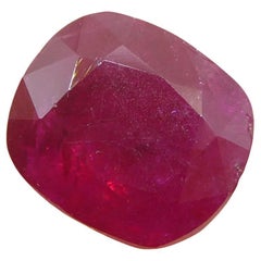 2.06ct Cushion Red Ruby GIA Certified Unheated
