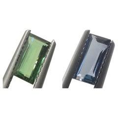 0.86ct Rectangular/Baguette Bluish Green to Grey-Purple Alexandrite GIA Certify