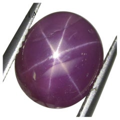 8,12 carats, rubis d'étoile rouge violacé, certifié GIA, Vietnam, non chauffé