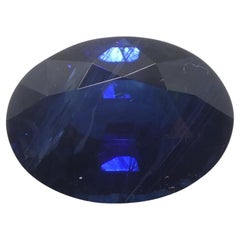 Zafiro azul ovalado de 3,55 ct de África Oriental