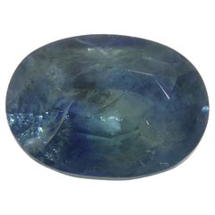 Zafiro azul ovalado de 1,74 ct de África Oriental