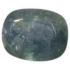 Zafiro azul teal en cojín de 4,06 ct de África Oriental