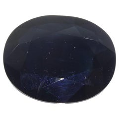 Zafiro azul ovalado de 5,45 ct de Australia