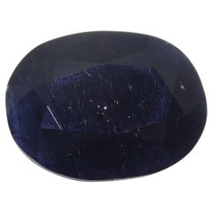 Zafiro azul ovalado de 4.96 ct de Australia