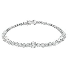 Pulsera de tenis con diamantes de 1,69 quilates y oro blanco de 18 quilates
