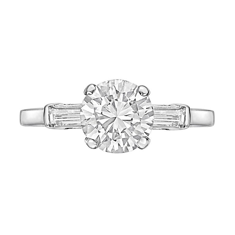 Cartier ​1.02 Carat Round Brilliant Diamond Platinum Engagement Ring