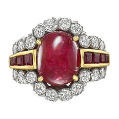 David Webb Ruby Diamond Dress Ring