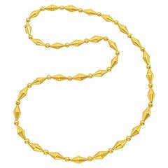 Lalaounis Gold Bead Long Necklace