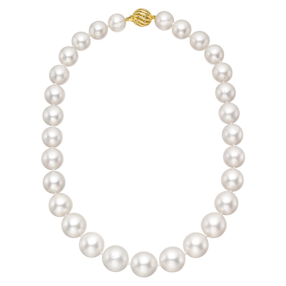 South Sea 14.5mm to 11.5mm Pearl Necklace