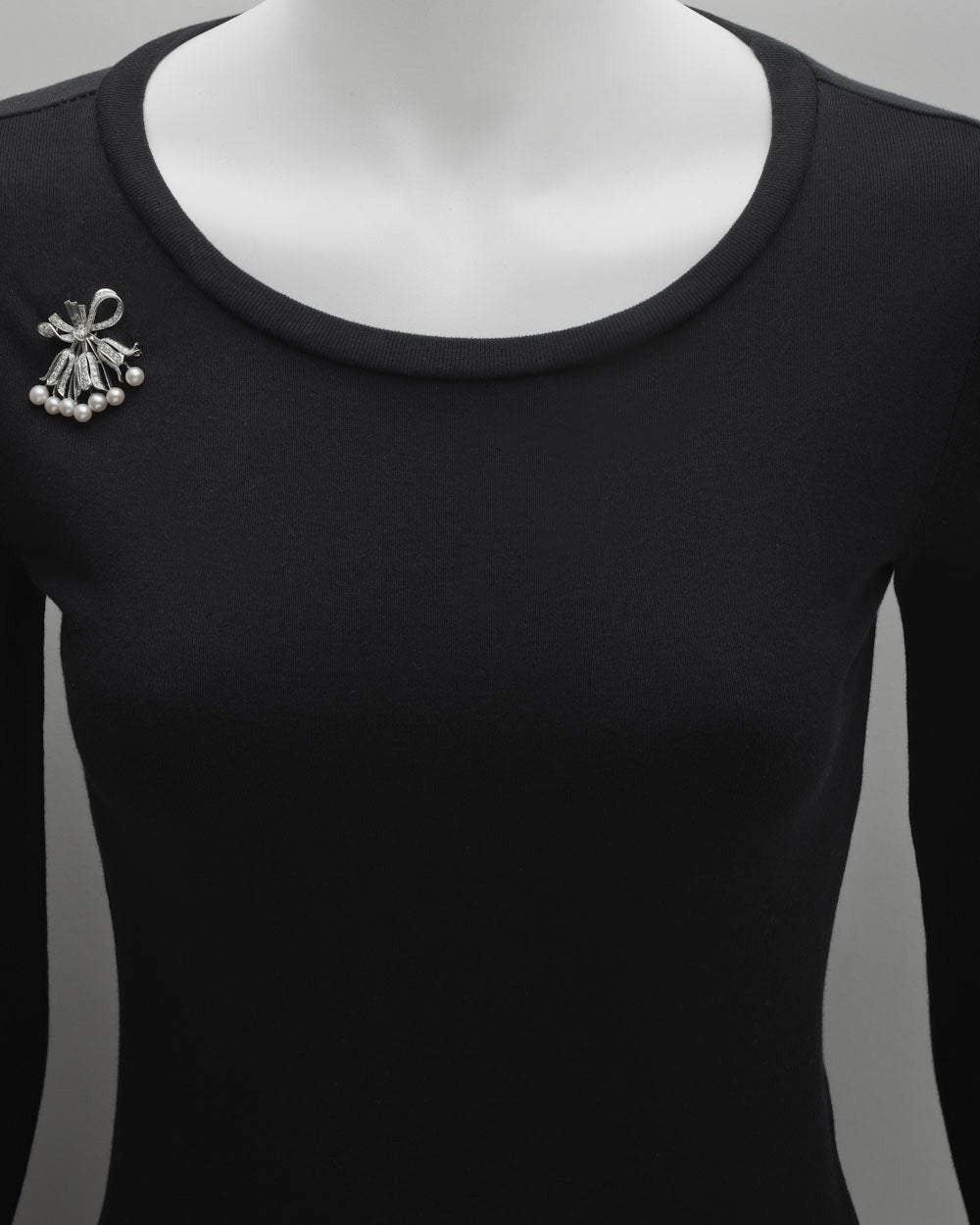 Pearl Diamond Platinum Lily of the Valley Pin