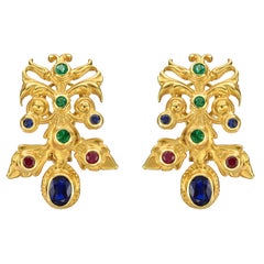 Peggy Stephaich Guinness Gemstone Gold Hungarian Earclips